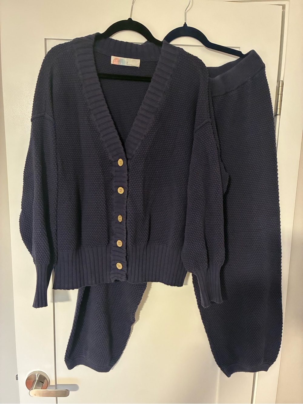 Free People Hailee Waffle Stitch Cardigan & Pants